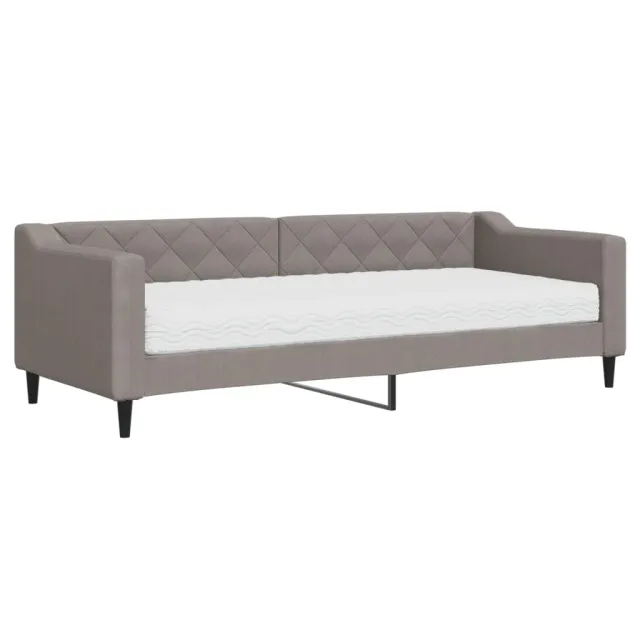 Lit de jour avec matelas taupe 80x200 cm tissu
