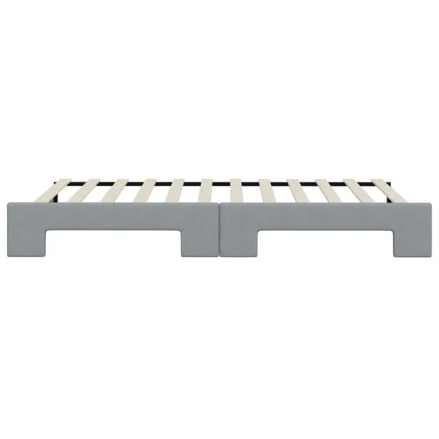 Lit de jour avec gigogne sans matelas gris clair 80x200 cm