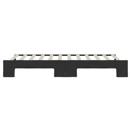 Lit de jour avec gigogne sans matelas noir 90x200 cm