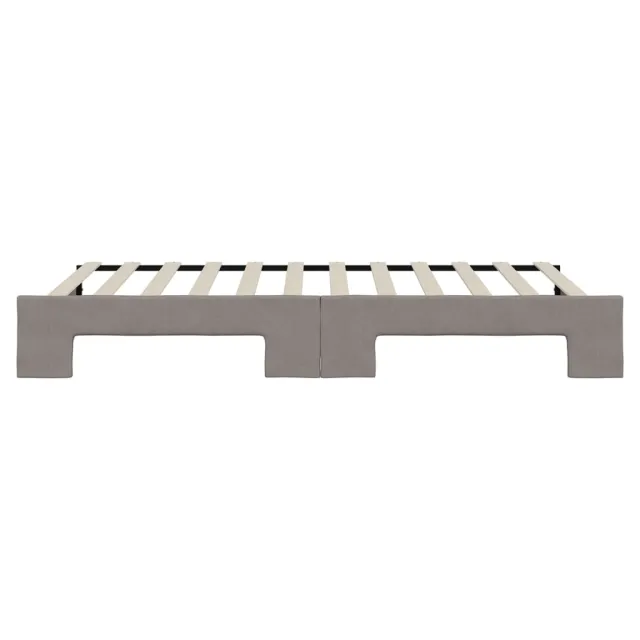 Lit de jour avec lit gigogne taupe 100x200 cm tissu