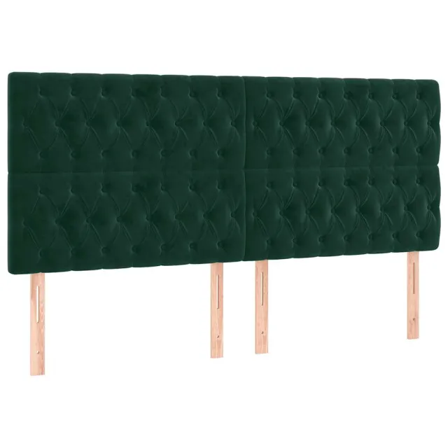 Tête de lit Vert foncé 180x7x118/128 cm Velours