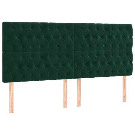 Tête de lit Vert foncé 180x7x118/128 cm Velours