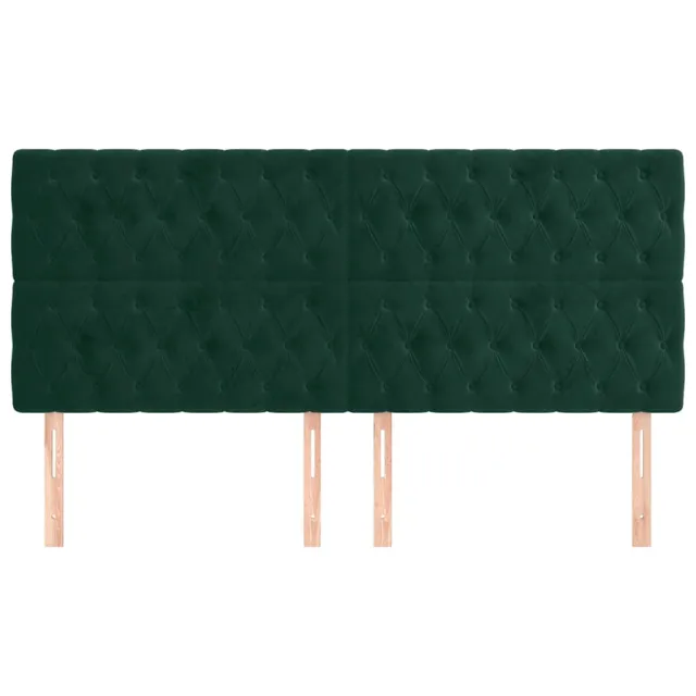 Tête de lit Vert foncé 180x7x118/128 cm Velours