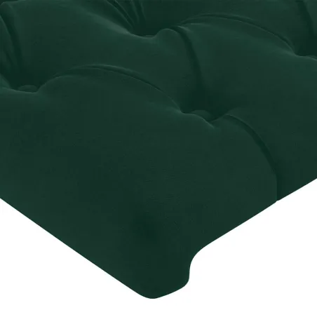 Tête de lit Vert foncé 180x7x118/128 cm Velours