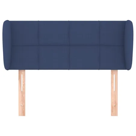 Tête de lit avec oreilles Bleu 93x23x78/88 cm Tissu