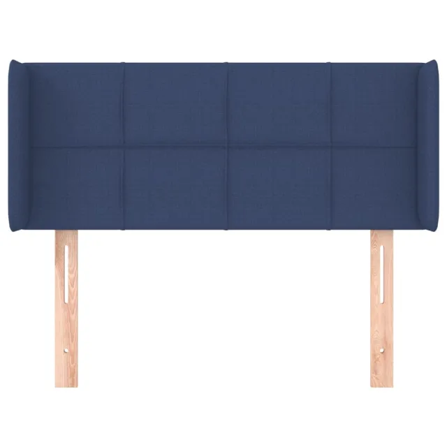 Tête de lit avec oreilles Bleu 93x16x78/88 cm Tissu