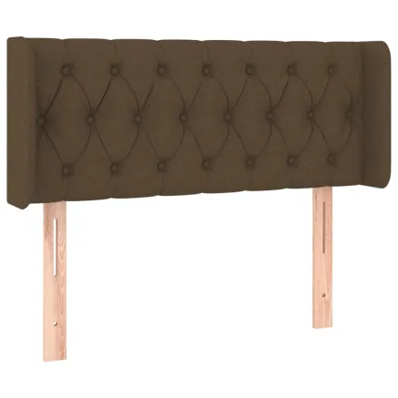 Tête de lit avec oreilles Marron Foncé 93x16x78/88 cm Tissu 2