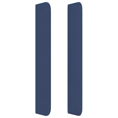 Tête de lit avec oreilles Bleu 147x16x118/128 cm Tissu