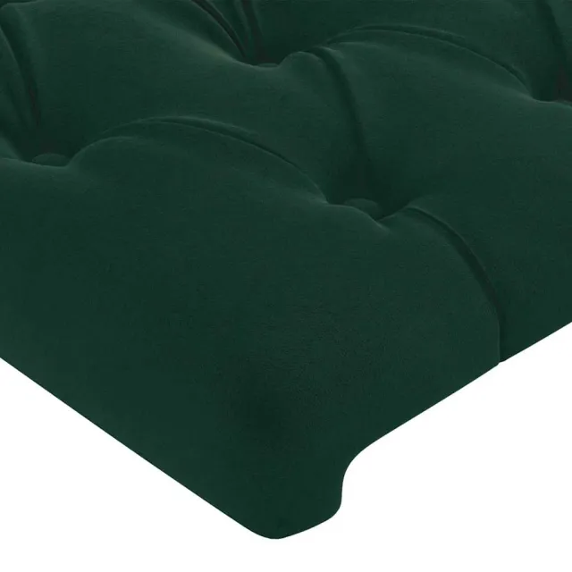 Cadre de lit sans matelas vert foncé velours