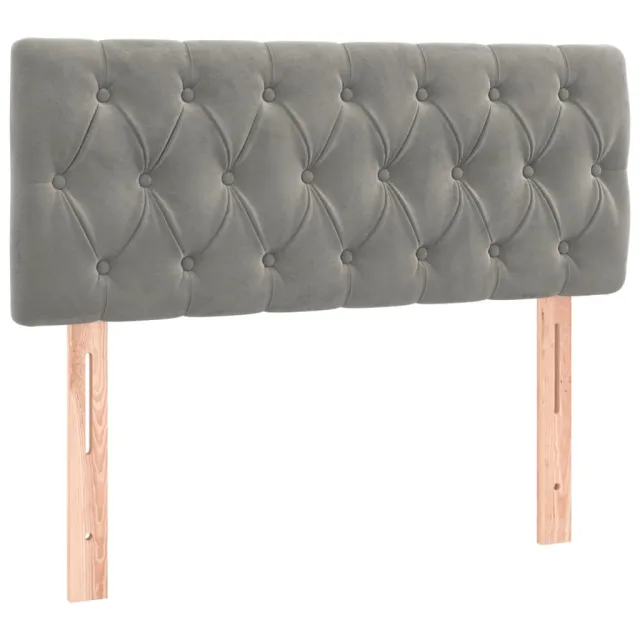 Sommier à lattes de lit avec matelas LED Gris clair 100x200 cm