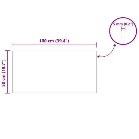 Plateau de table 4 pcs Noir verre trempé