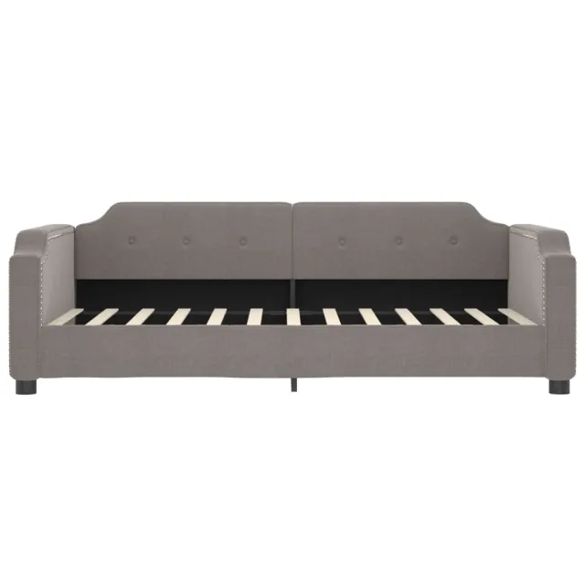 Lit de jour avec matelas taupe 100x200 cm tissu