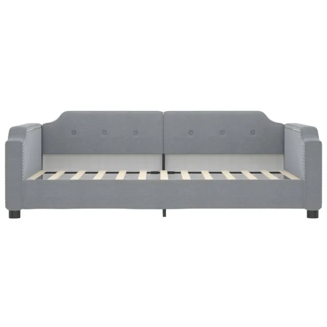 Lit de jour avec matelas gris clair 90x190 cm tissu