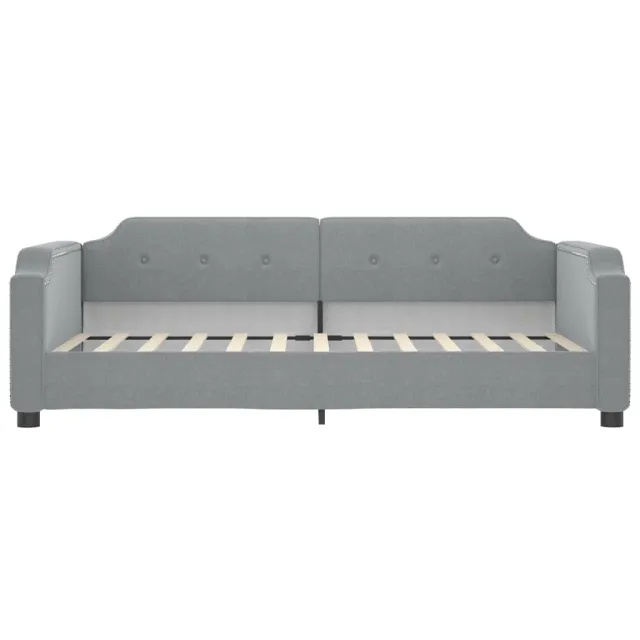 Lit de jour avec gigogne sans matelas gris clair 80x200 cm