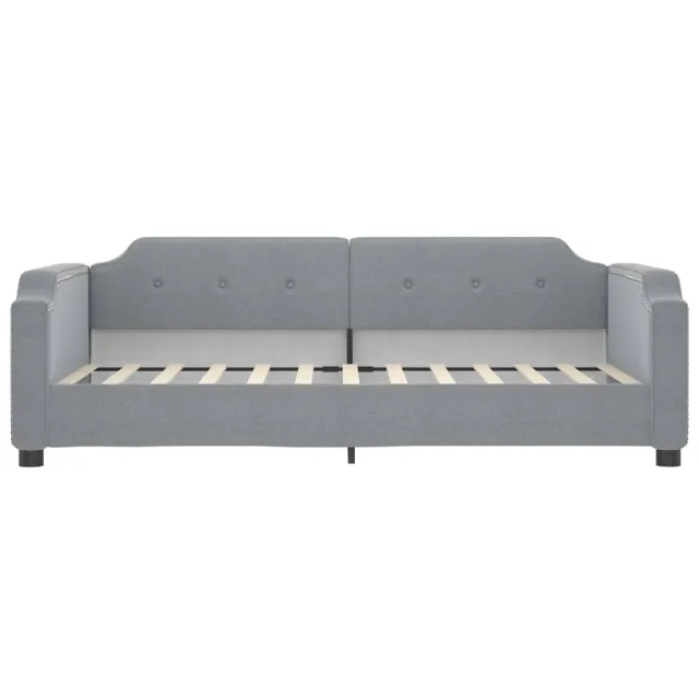 Lit de jour avec gigogne sans matelas gris clair 90x200 cm