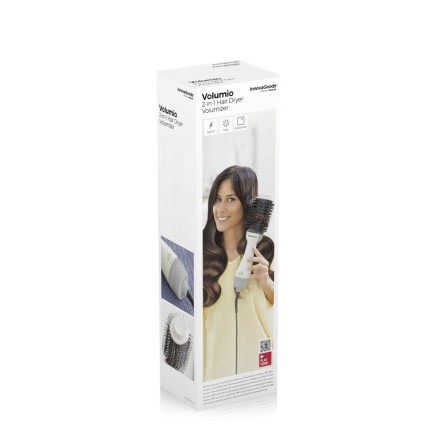 Ionische droger en volumeborstel Volumio InnovaGoods Wit Grijs 1000 W 2