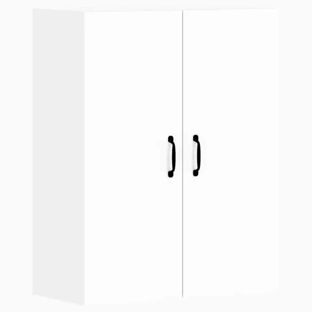 Armoires murales 2 pcs blanc bois d'ingénierie