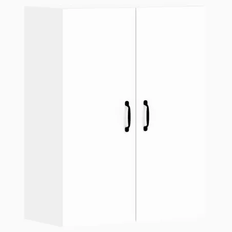 Armoires murales 2 pcs blanc bois d'ingénierie