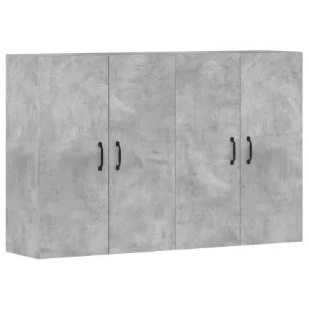 Armoires murales 2 pcs gris béton bois d'ingénierie 2
