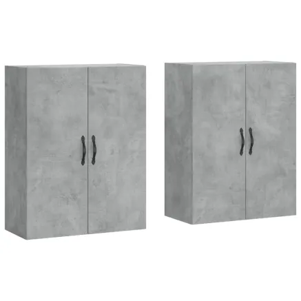 Armoires murales 2 pcs gris béton bois d'ingénierie 2
