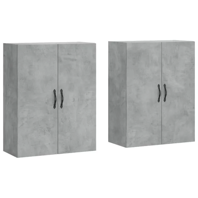 Armoires murales 2 pcs gris béton bois d'ingénierie