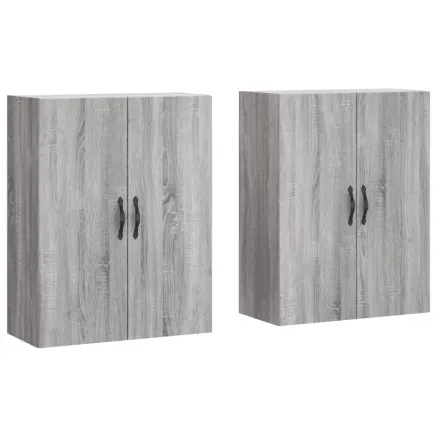 Armoires murales 2 pcs sonoma gris bois d'ingénierie 2