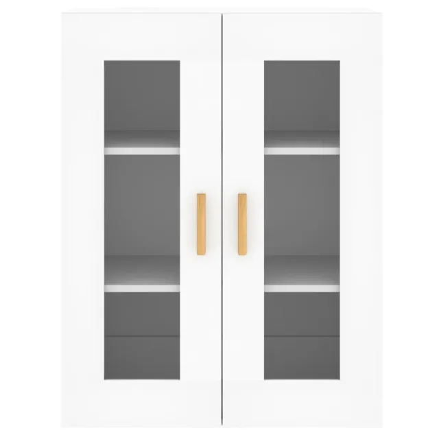 Armoires murales 2 pcs blanc bois d'ingénierie