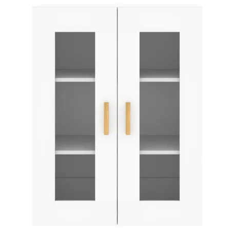 Armoires murales 2 pcs blanc bois d'ingénierie