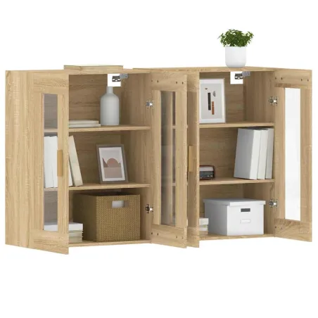 Armoires murales 2 pcs chêne sonoma bois d'ingénierie