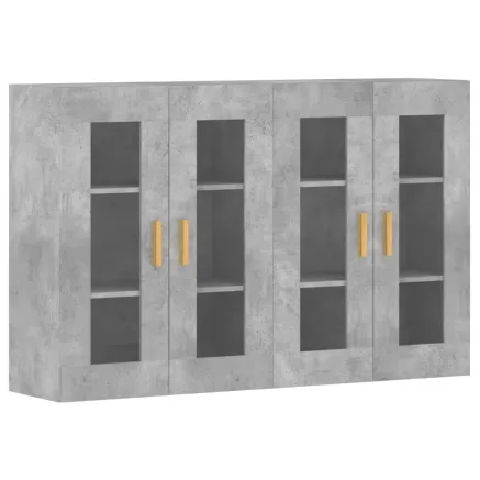 Armoires murales 2 pcs gris béton bois d'ingénierie 2
