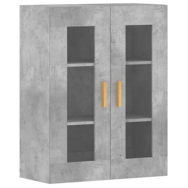 Armoires murales 2 pcs gris béton bois d'ingénierie