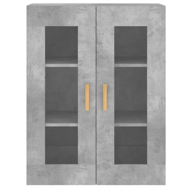 Armoires murales 2 pcs gris béton bois d'ingénierie