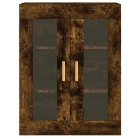 Armoires murales 2 pcs chêne fumé bois d'ingénierie