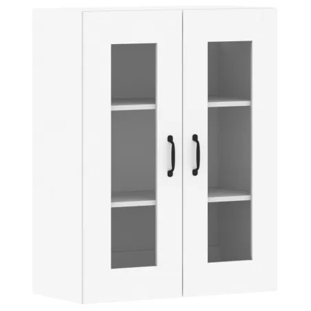 Armoires murales 2 pcs blanc bois d'ingénierie