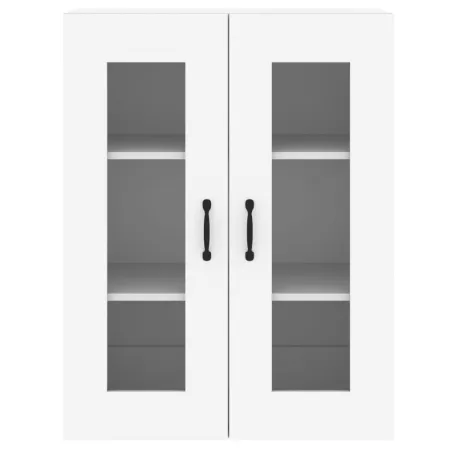 Armoires murales 2 pcs blanc bois d'ingénierie