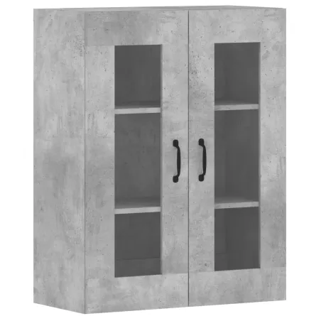 Armoires murales 2 pcs gris béton bois d'ingénierie