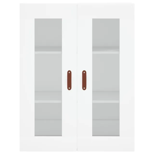 Armoires murales 2 pcs blanc bois d'ingénierie