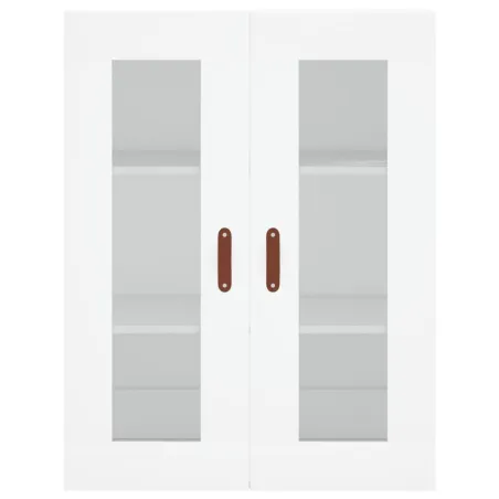 Armoires murales 2 pcs blanc bois d'ingénierie