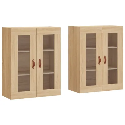 Armoires murales 2 pcs chêne sonoma bois d'ingénierie 2