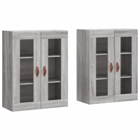 Armoires murales 2 pcs sonoma gris bois d'ingénierie
