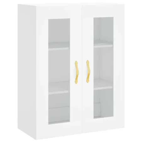 Armoires murales 2 pcs blanc bois d'ingénierie