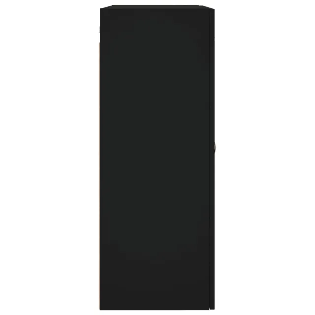 Armoires murales 2 pcs noir bois d'ingénierie