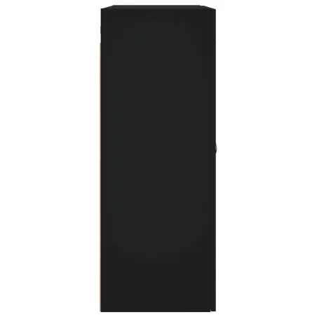 Armoires murales 2 pcs noir bois d'ingénierie