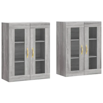 Armoires murales 2 pcs sonoma gris bois d'ingénierie 2