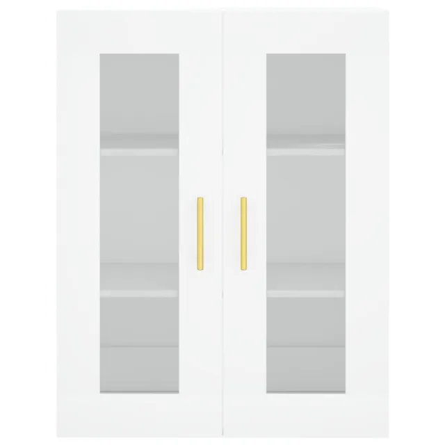 Armoires murales 2 pcs blanc bois d'ingénierie