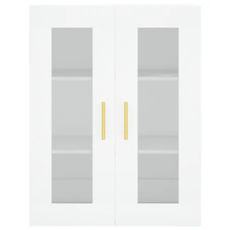 Armoires murales 2 pcs blanc bois d'ingénierie