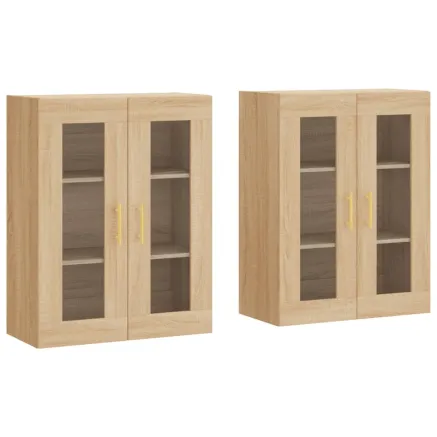 Armoires murales 2 pcs chêne sonoma bois d'ingénierie 2