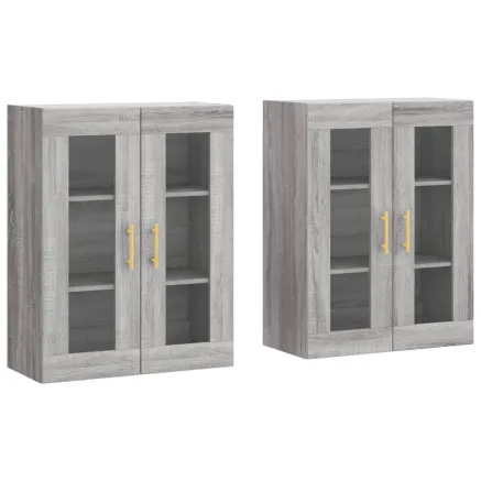 Armoires murales 2 pcs sonoma gris bois d'ingénierie 2