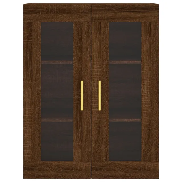 Armoires murales 2 pcs chêne marron bois d'ingénierie