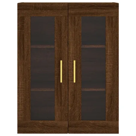 Armoires murales 2 pcs chêne marron bois d'ingénierie
